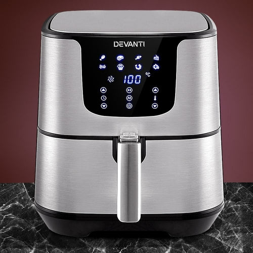 Devanti Air Fryer 7L LCD Fryers Oil Free Oven Airfryer Kitchen Healthy